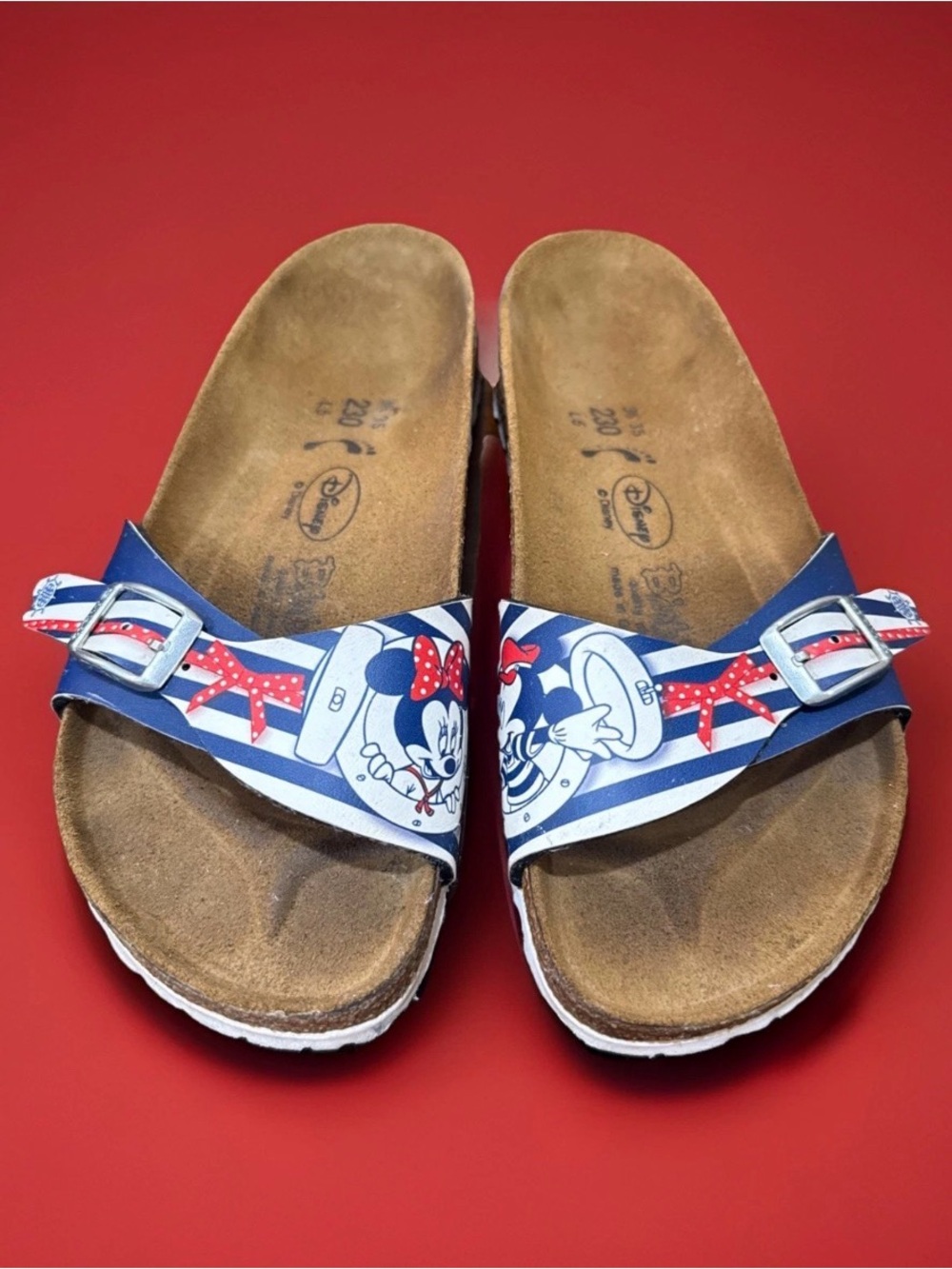 Birki’s Birkenstock Disney Minnie Mickey Mouse Patriotic Slide Sandals Women’s